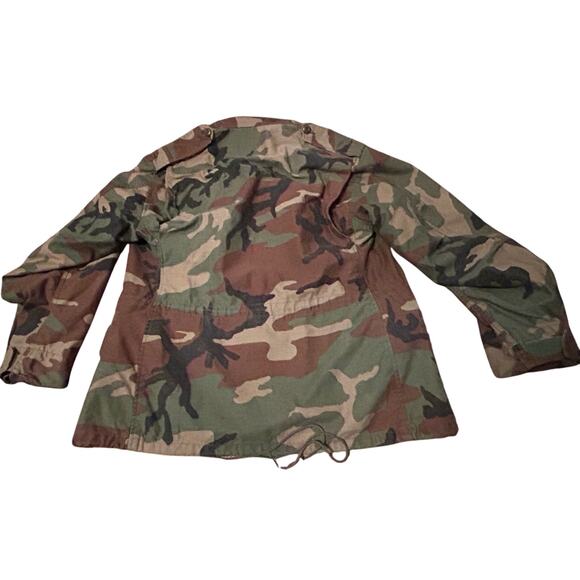 Vintage 1980s US Army Military Field Jacket Woodland Camo / Medium - Picture 3 of 5